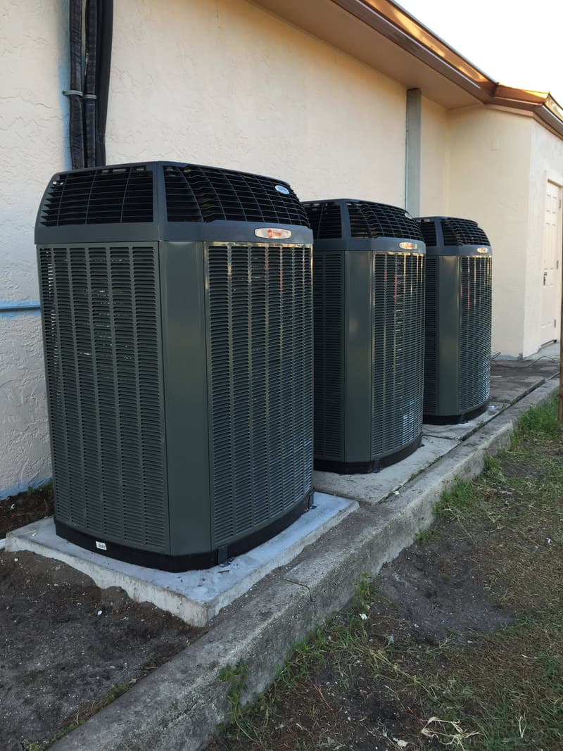Completed air conditioning installation at an animal hospital