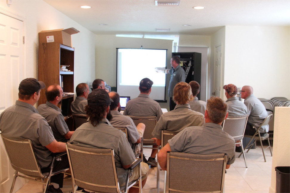 Durham & Sons technicians in a training session